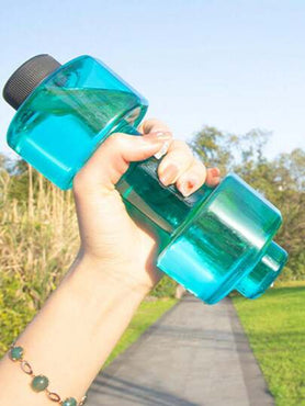 water bottle dumbbell Steel Cap Plastic