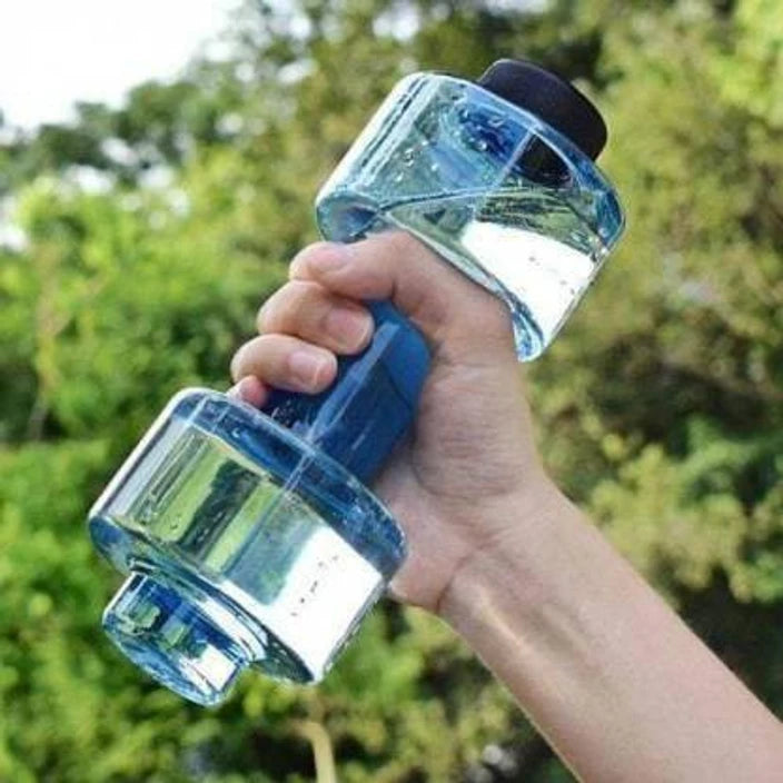 water bottle dumbbell Steel Cap Plastic