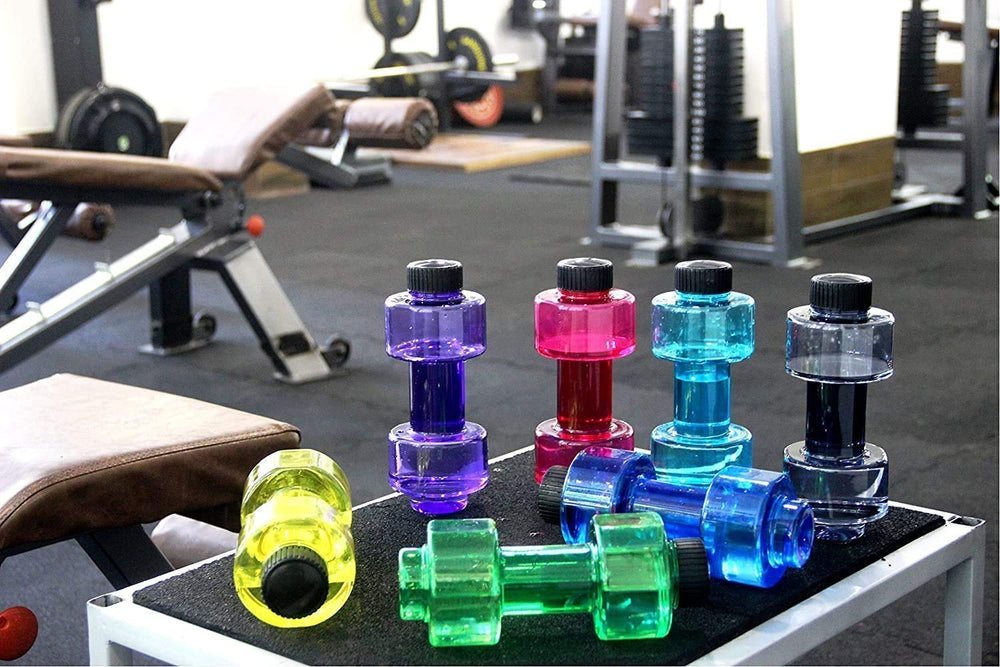water bottle dumbbell Steel Cap Plastic